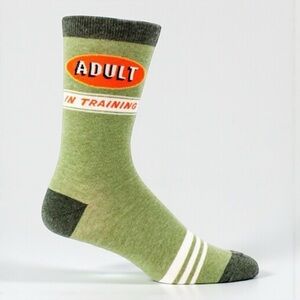 Blue Q “Adult in Training” Crew Socks | Funny Gift Socks | NWT